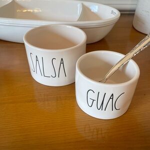 Rae Dunn White Salsa and Guac Bowls